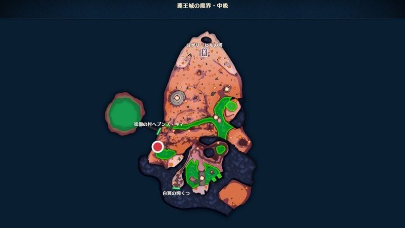 覇王城の魔界（中級）の小さなメダルマップ1