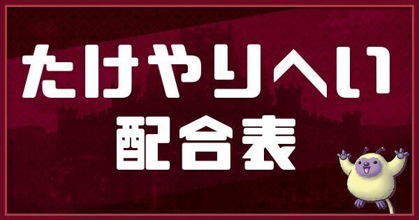 たけやりへいの配合表
