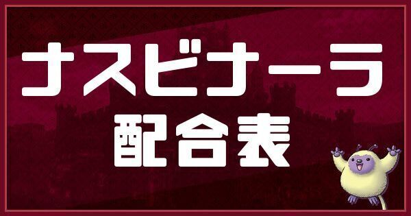 ナスビナーラの配合表