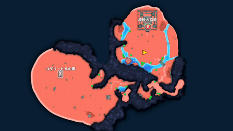 流神殿の魔界(中級)のマップ