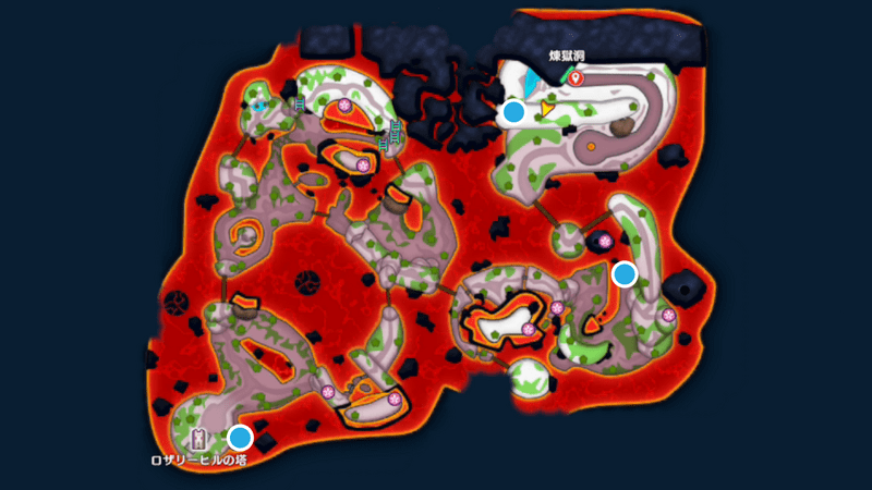 煉獄峠の魔界(中級)の卵の場所