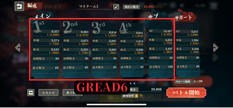 参考ステータス