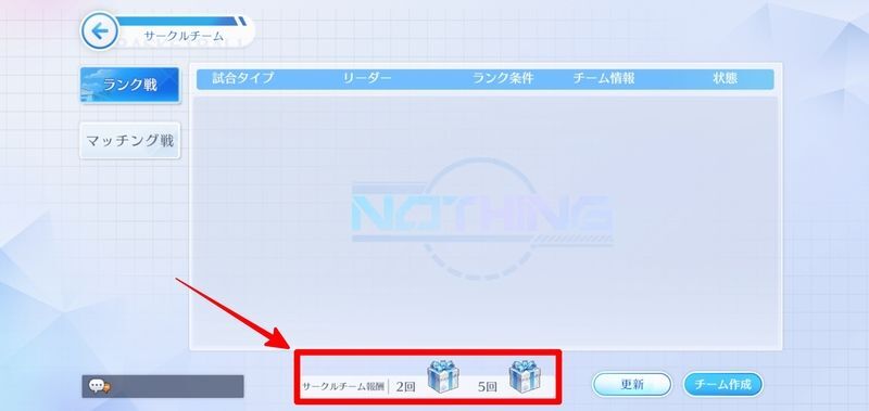 サークルチーム報酬を獲得