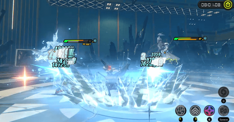 「要警戒狩り」で出現するマリオネットツインズとの戦闘画面