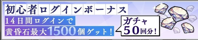初心者ログインボーナス