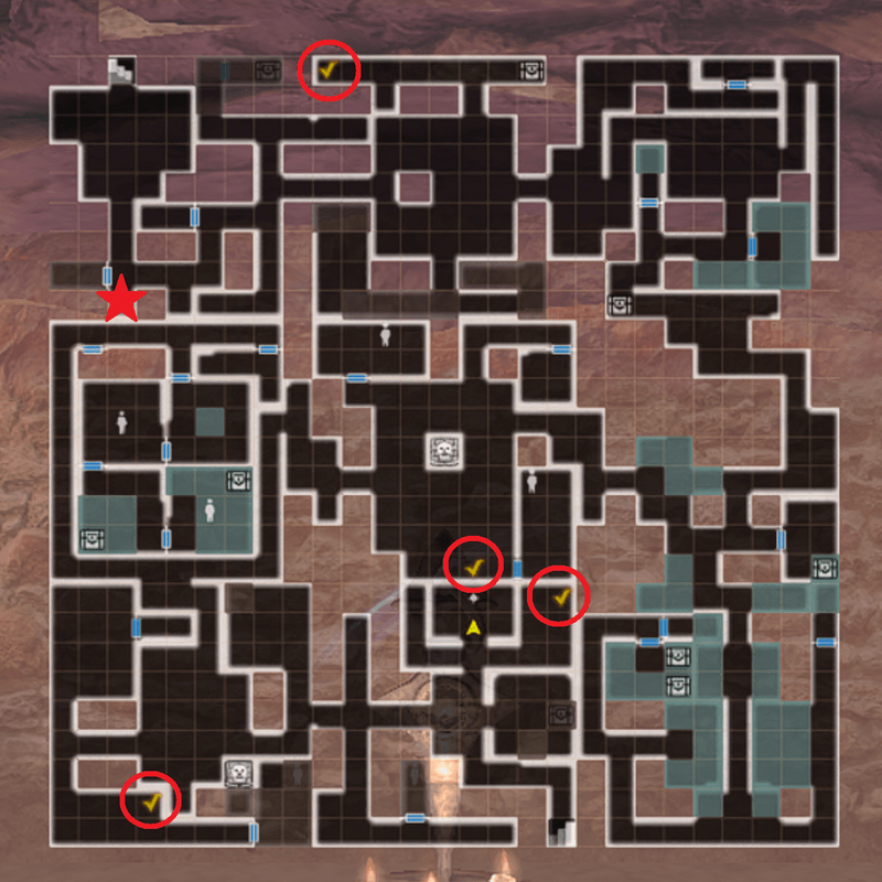 不落の城塞の金鉱石の場所