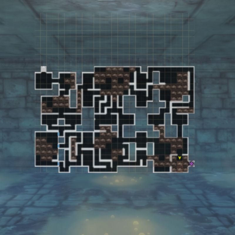 水の魔窟B1Fのマップ