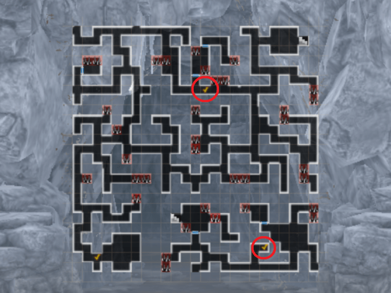白亜の狼穴B3Fの遺体の場所