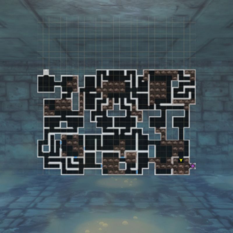 水の魔窟B1Fのマップ