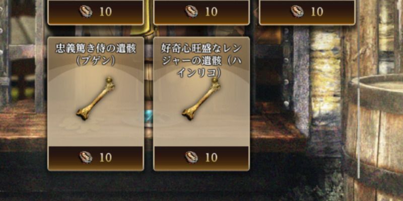 骨庫にブゲン／ハインリコが追加