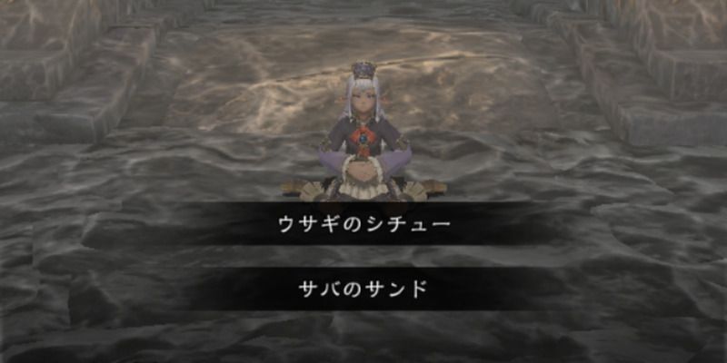 プリッシュに料理を渡す