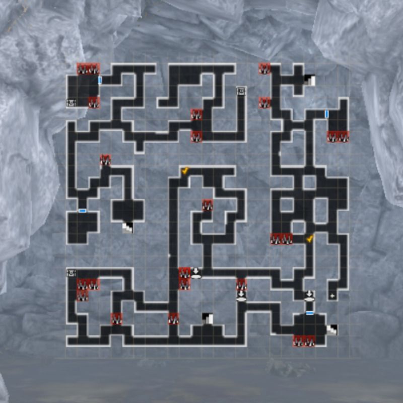 白亜の狼穴B2Fのマップ