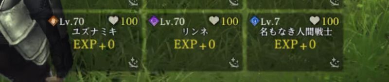 経験値を獲得できない場合