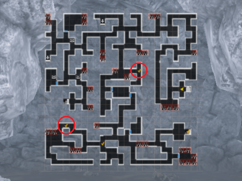 白亜の狼穴B1Fの遺体の場所
