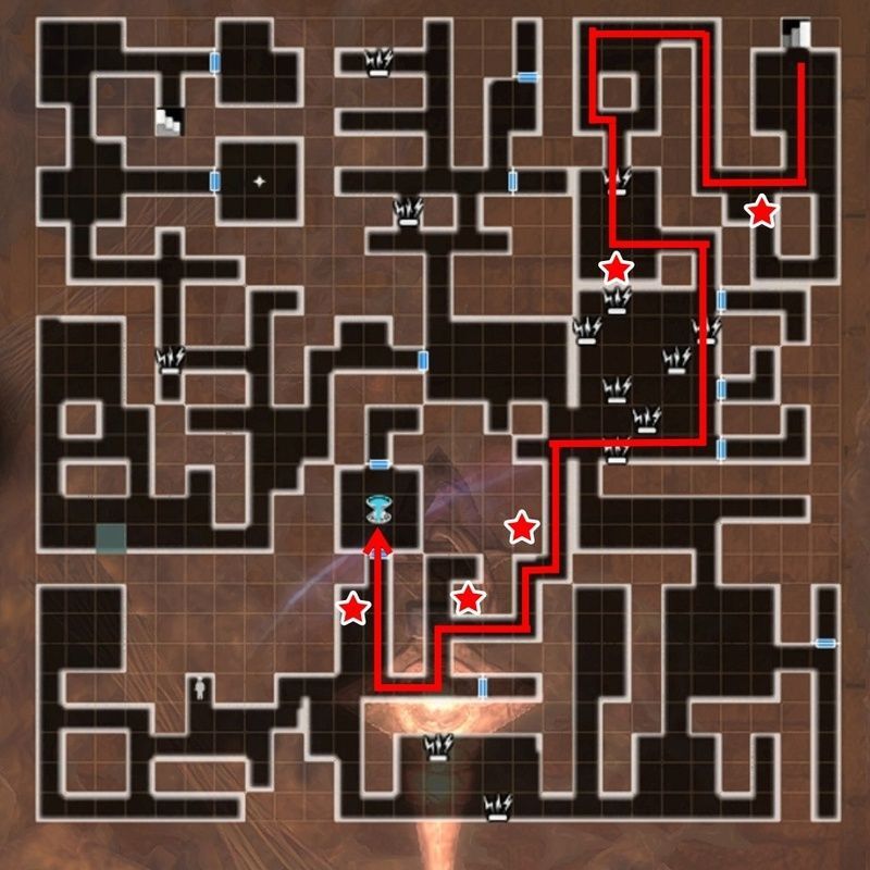 生命の井戸までのルート