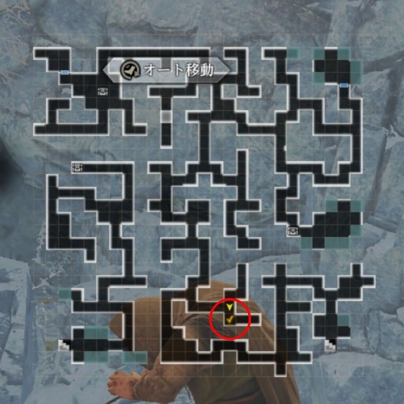 花の洞窟B2Fの遺体の場所