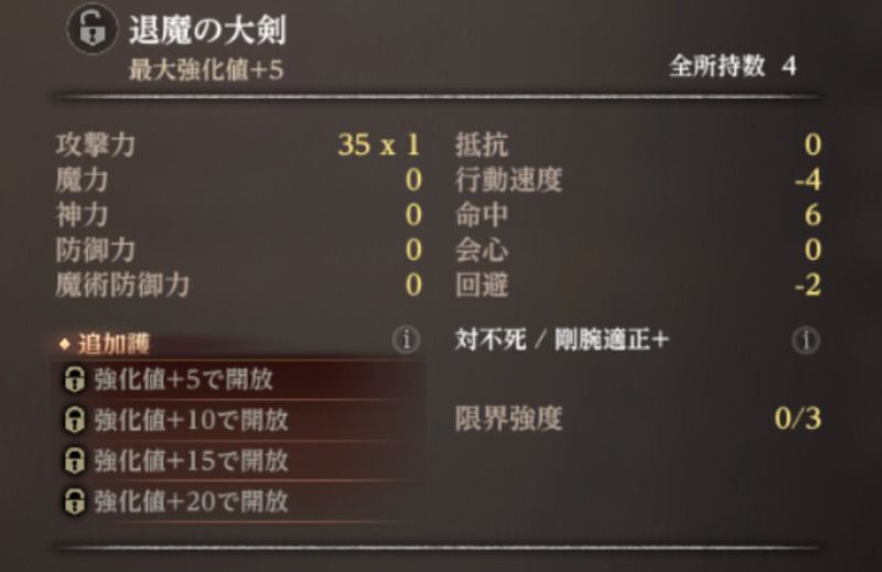 不死対策に退魔系の武器を用意