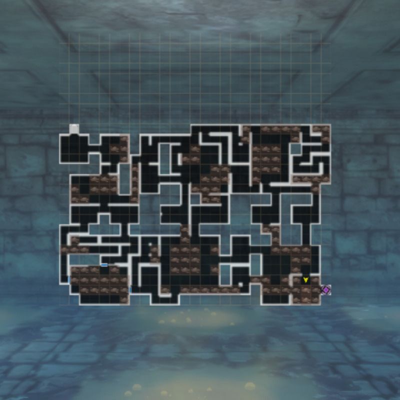 水の魔窟B1Fのマップ