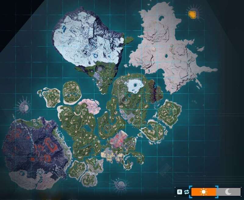 ボルゼクスの出現場所（昼マップ）