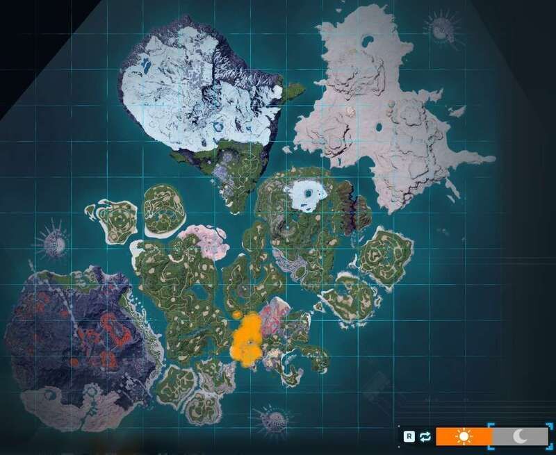 パチグリの出現場所（昼マップ）