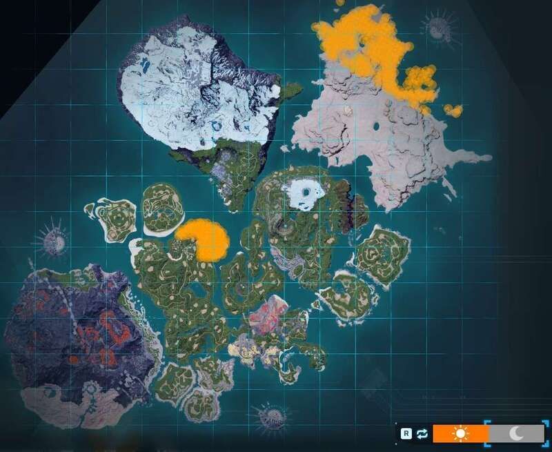 シメナワの出現場所（昼マップ）