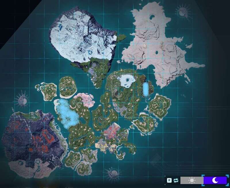 ブルフェルノの出現場所（夜マップ）