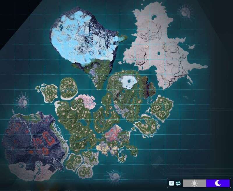 ソルレイスの出現場所（夜マップ）