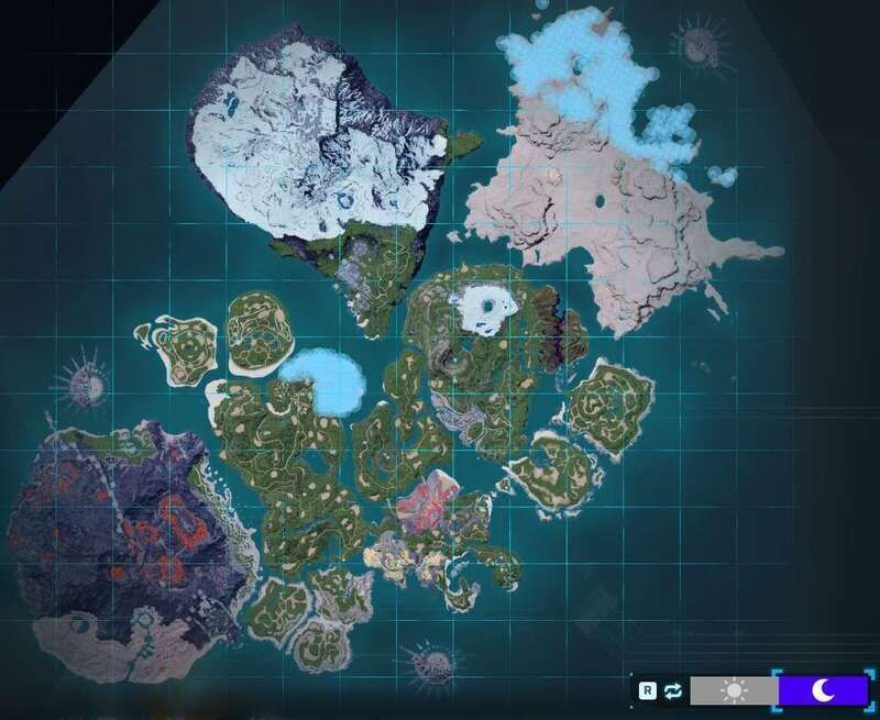 シメナワの出現場所（夜マップ）