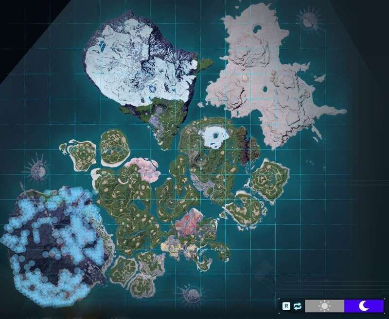 サラブラックの出現場所(夜マップ)