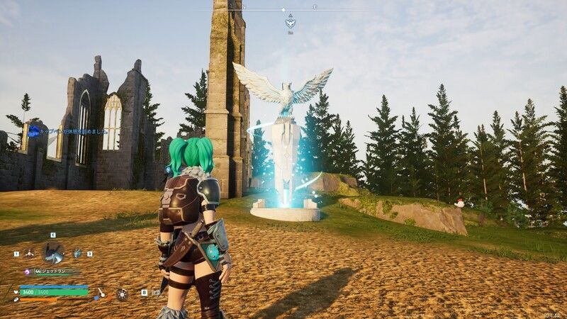 温原島の教会跡地