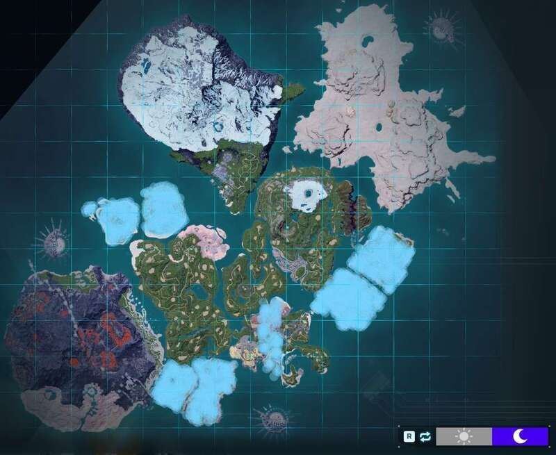 イノボウの出現場所(夜マップ)