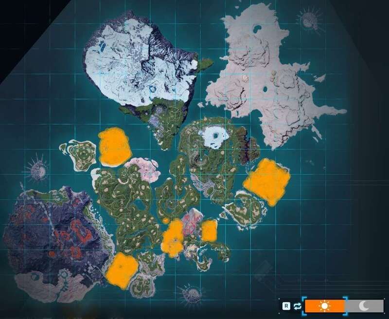 エテッパの出現場所（昼マップ）