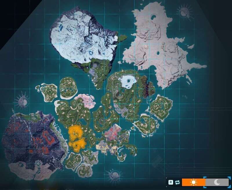 ペコドンの出現場所（昼マップ）