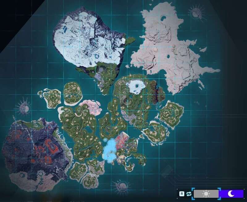 パチグリの出現場所（夜マップ）