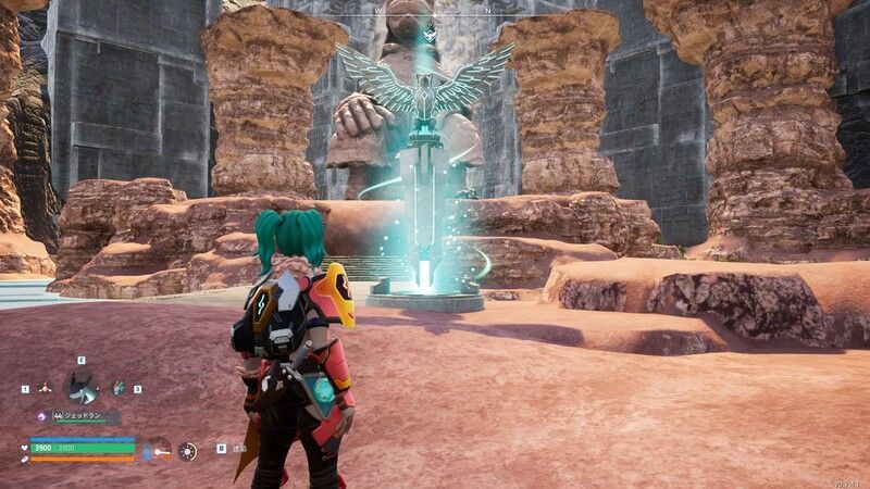 黒曜火山のアヌビス像