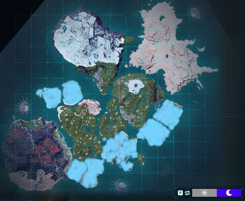 ニャンバットの出現場所(夜マップ)