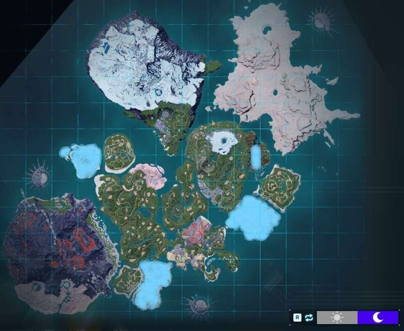 ヒノコジカの出現場所（夜マップ）