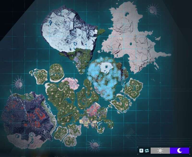 ビーナイトの出現場所（夜マップ）