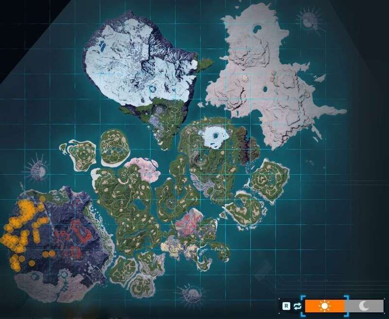 シャーマンダーの出現場所（昼マップ）