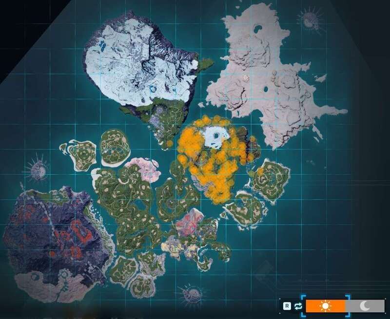 ビーナイトの出現場所（昼マップ）