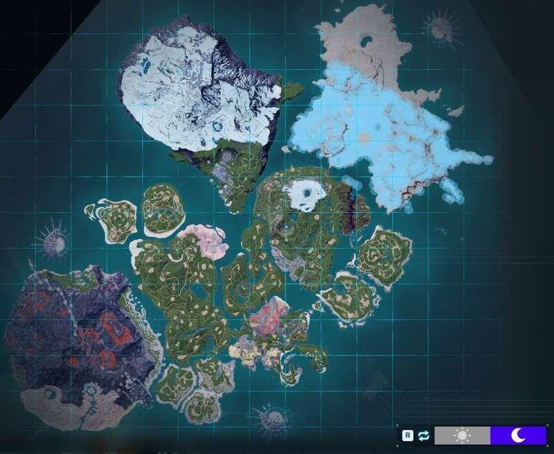 イヌズマの出現場所（夜マップ）