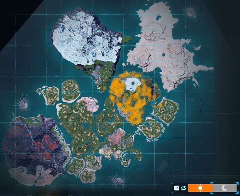 ササゾーの出現場所(昼マップ)