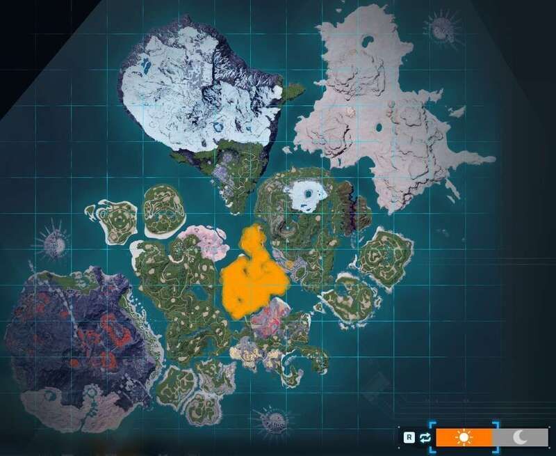 フェザーロの出現場所（昼マップ）