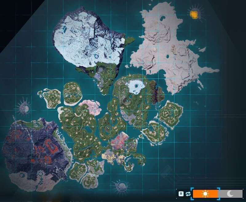 ボルカイザーの出現場所(昼マップ)