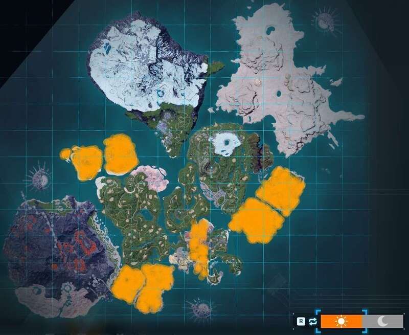 イノボウの出現場所(昼マップ)