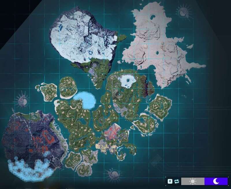 トドドドンの出現場所（夜マップ）