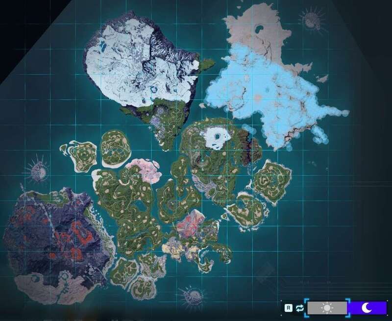 カミナラシの出現場所（夜マップ）