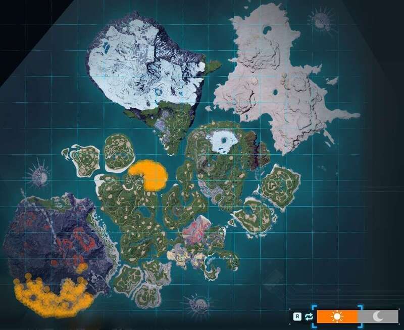 トドドドンの出現場所（昼マップ）