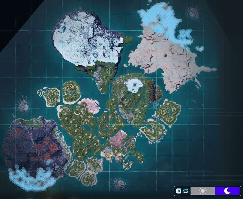 ダリザードの出現場所(夜マップ)