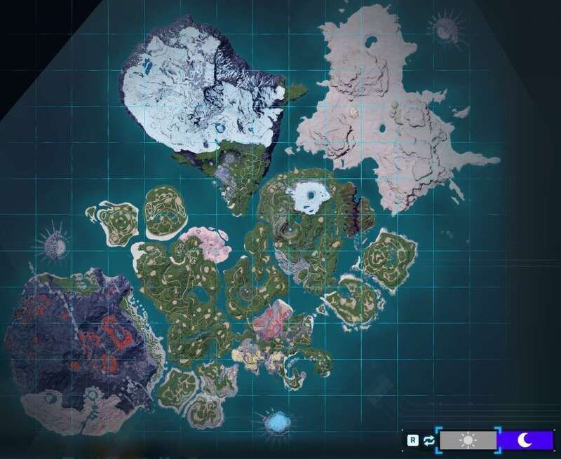 シルフィアの出現場所（夜マップ）